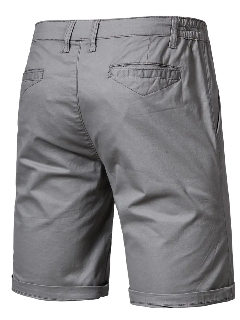 Easy-Waist Chino Turn-Up Shorts