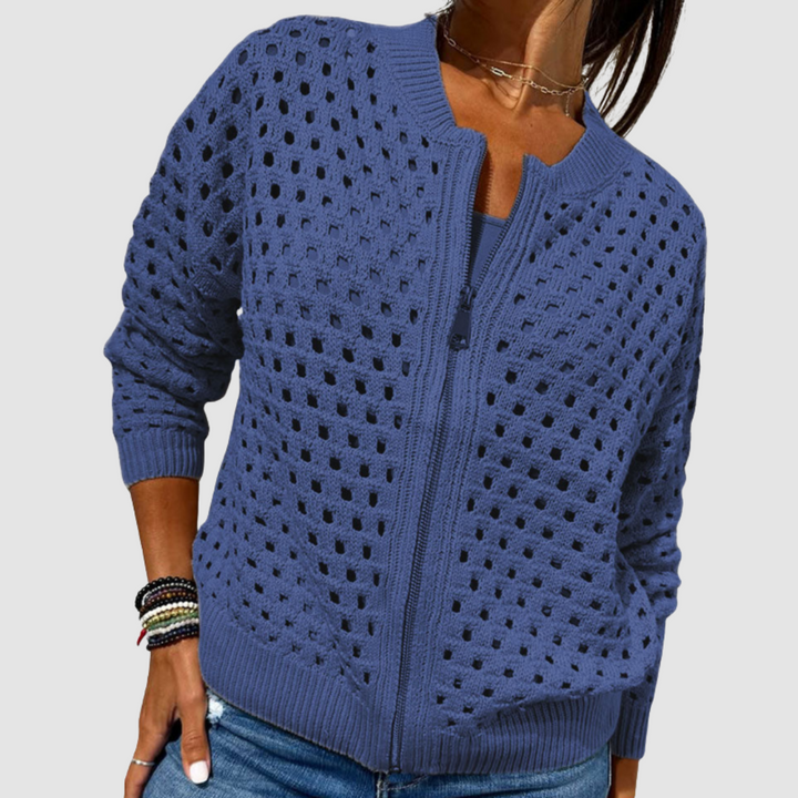 Cashmere Open-Knit Cardigan