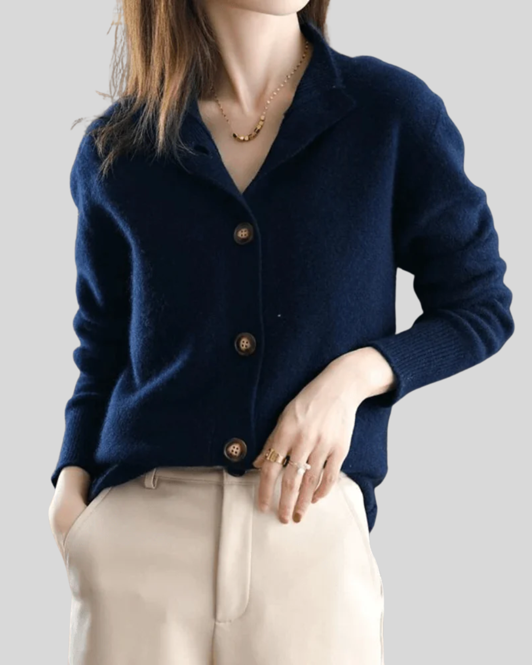 Button-Through Cashmere Cardigan
