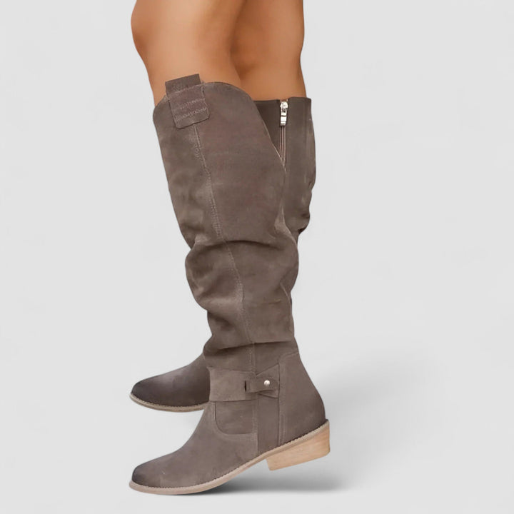 Slouch Knee-High Suede Boots