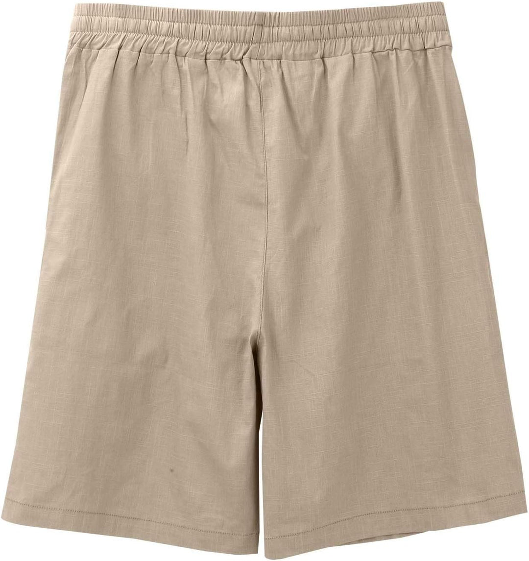 Slub-Weave Drawstring Shorts