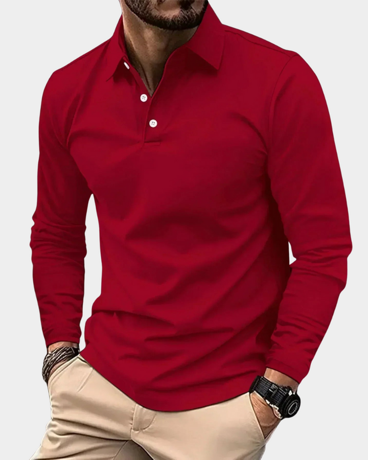 Modern Fit Long-Sleeve Polo