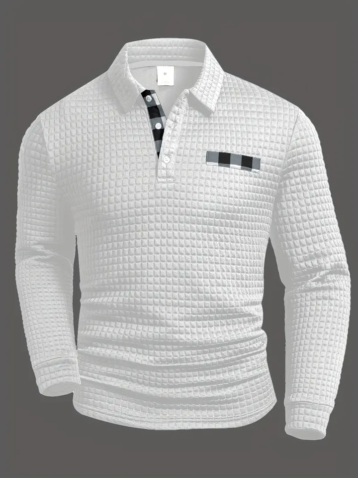 Ribbed Polo Sweater