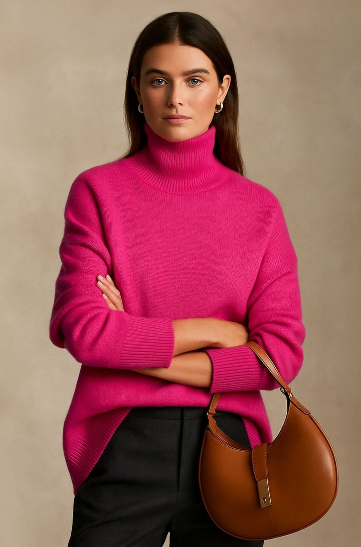Soft Cashmere Funnel-Neck Jumper
