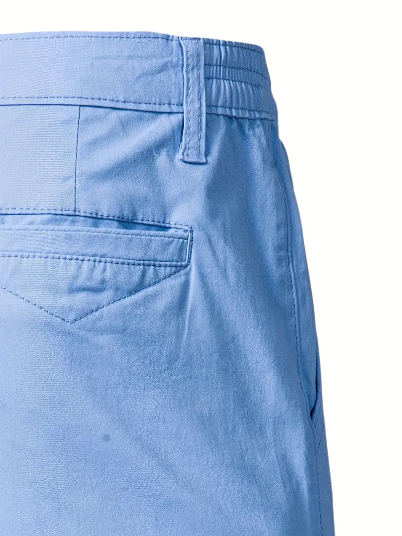 Easy-Waist Chino Turn-Up Shorts