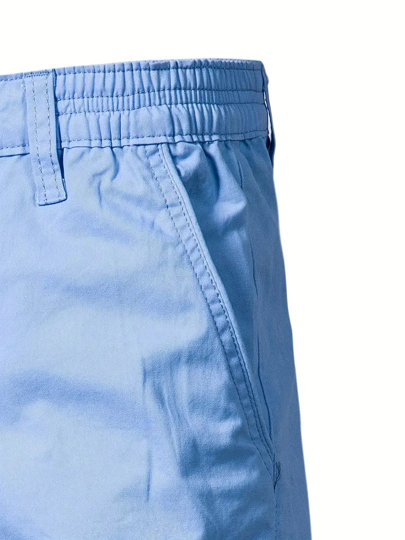 Easy-Waist Chino Turn-Up Shorts