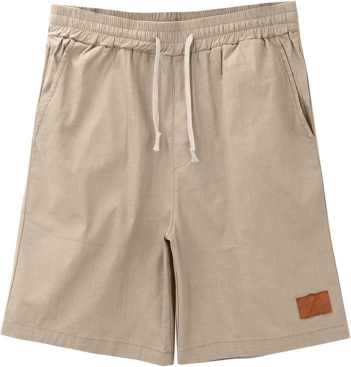 Slub-Weave Drawstring Shorts