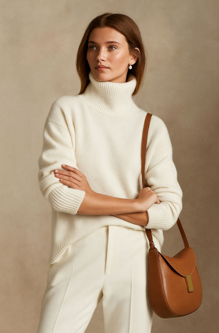 Soft Cashmere Funnel-Neck Jumper