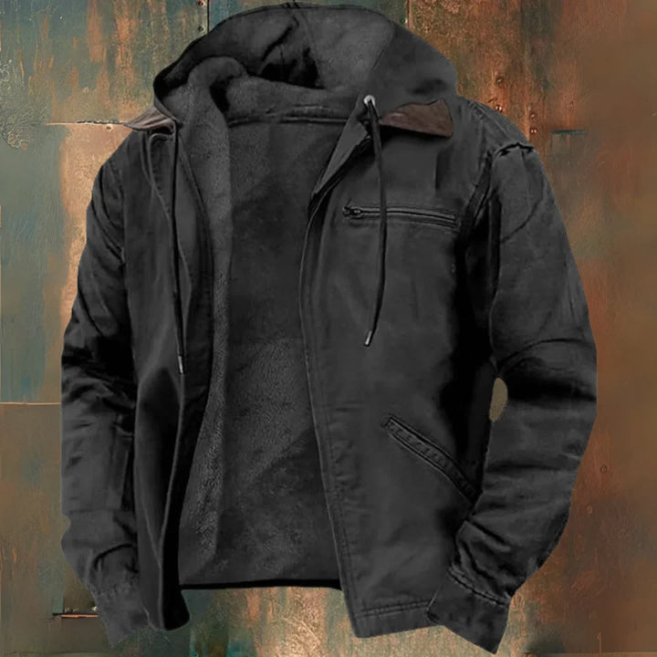 Fleece-Lined Hooded Jacket