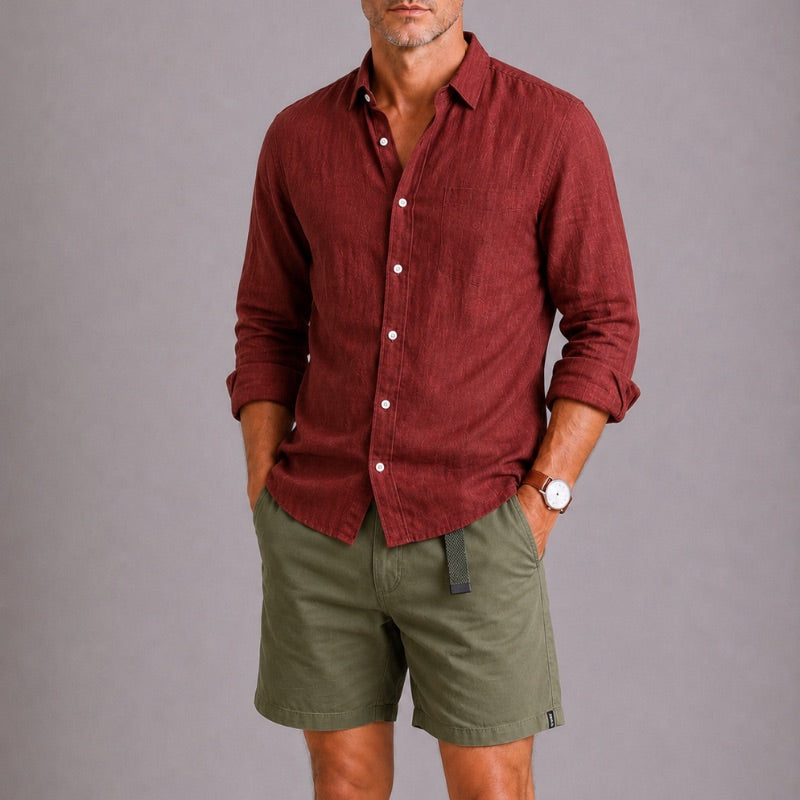 Garment-Washed Chino Shorts
