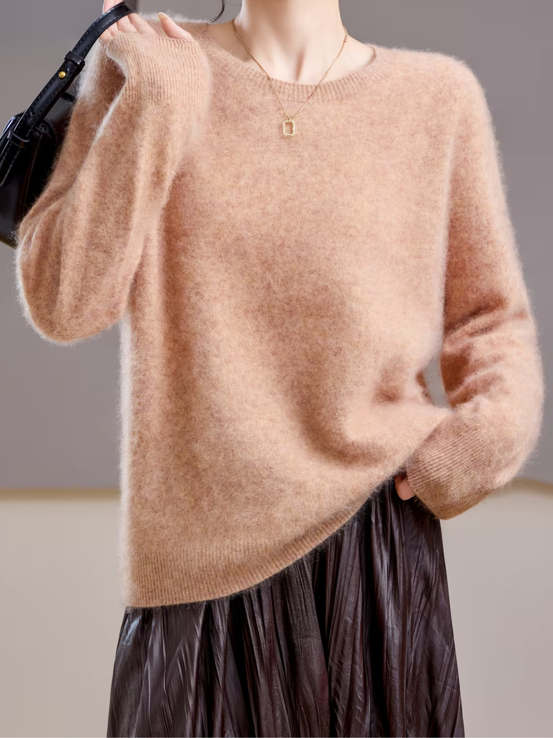 Brushed Cashmere Crew-Neck Jumper