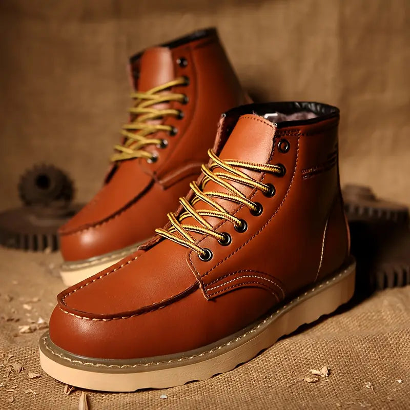 Leather Moc-Toe Boots