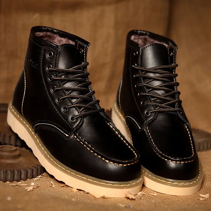 Leather Moc-Toe Boots