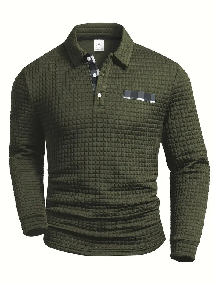 Ribbed Polo Sweater