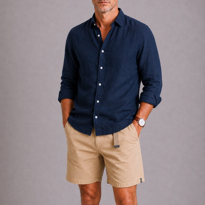 Garment-Washed Chino Shorts