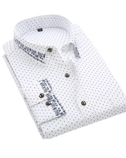 White with Navy Dots & Embroidery