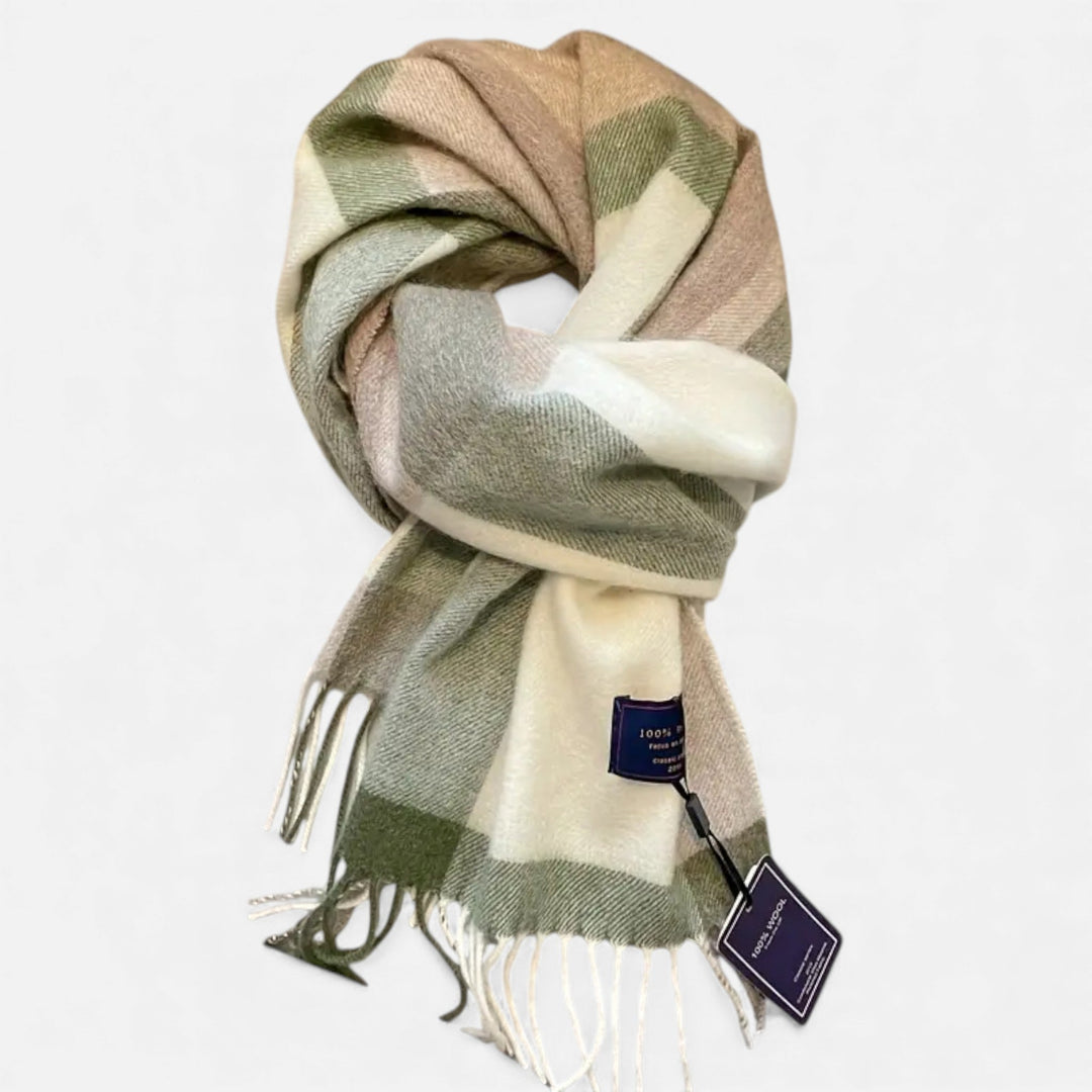Checked Wool Scarf