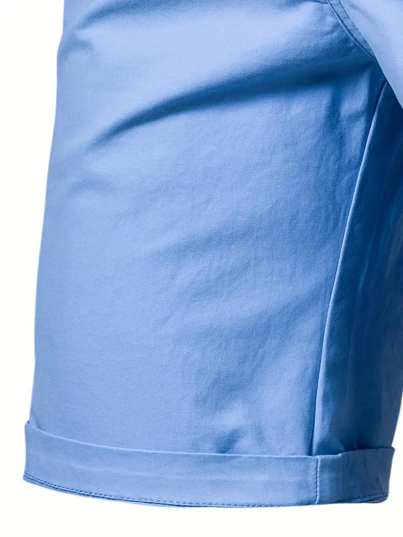 Easy-Waist Chino Turn-Up Shorts