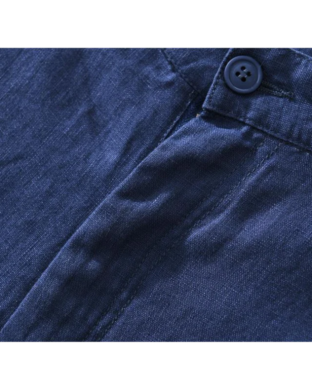 Flat-Front Linen Turn-Up Shorts