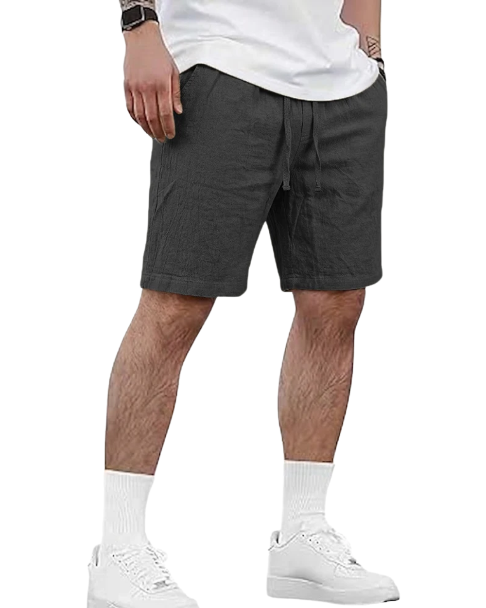 Pure Linen Drawstring Shorts