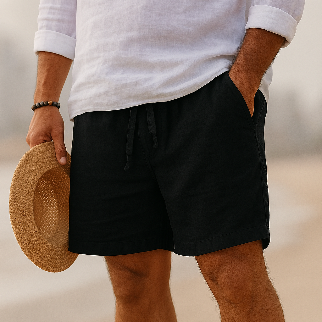 Classic Flat-Front Drawstring Shorts