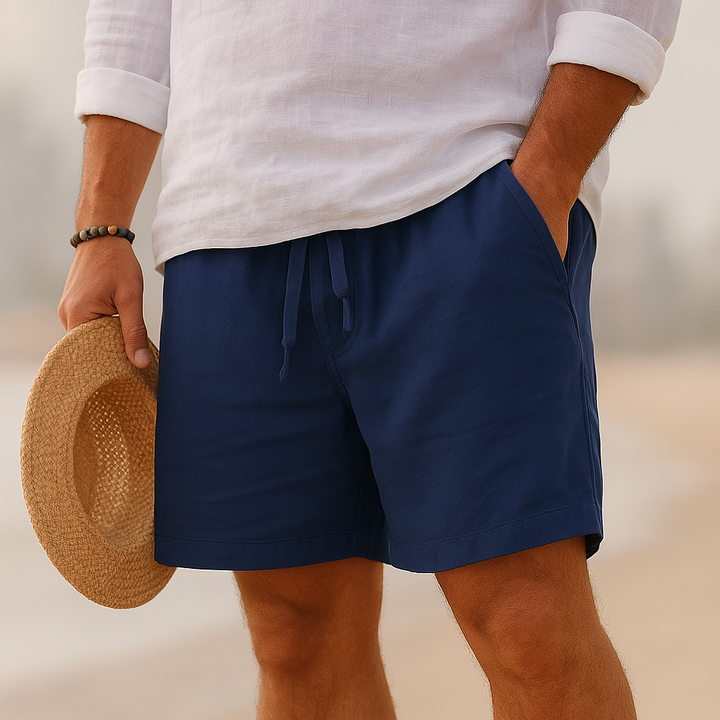 Classic Flat-Front Drawstring Shorts