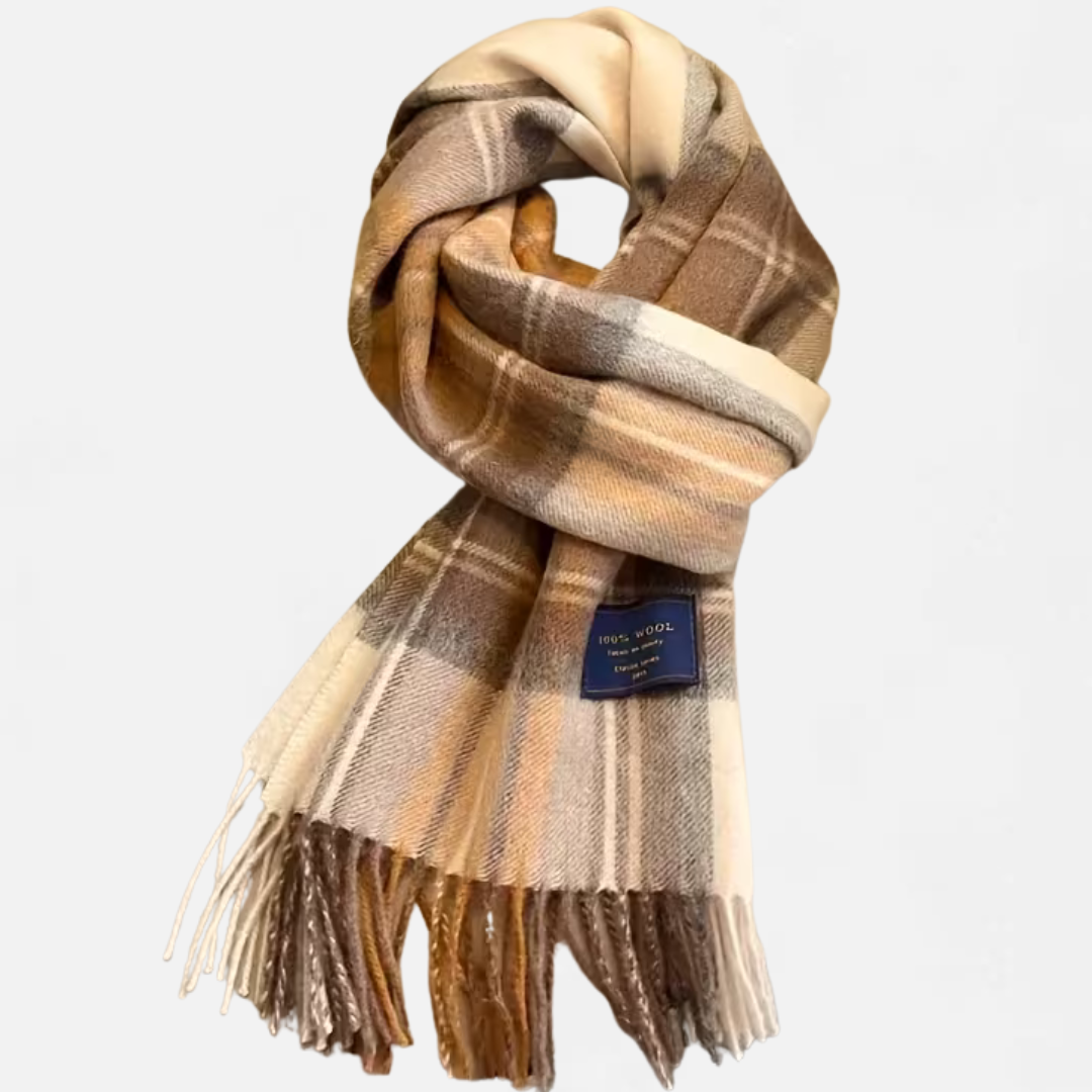 Checked Wool Scarf