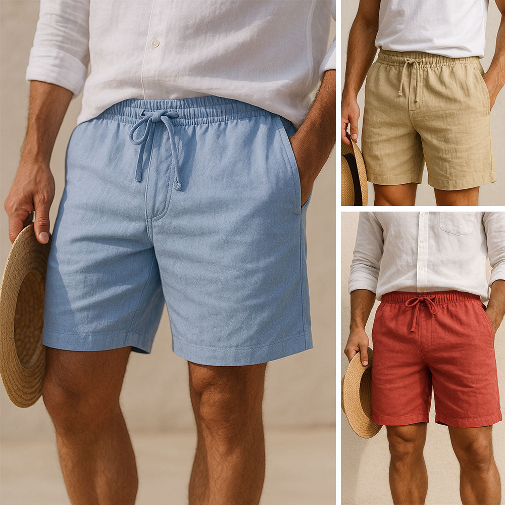 Fly-Front Cotton Drawstring Shorts