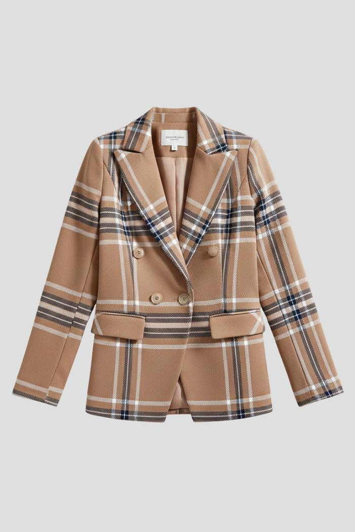 Women’s Blazer with Lapels and Textured Surface