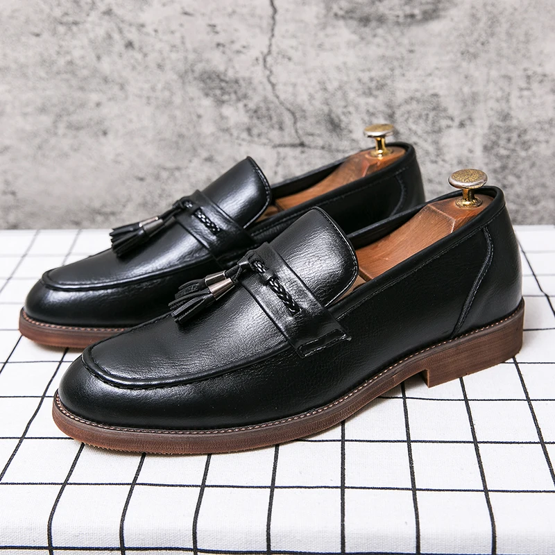 Leather Tassel Loafers