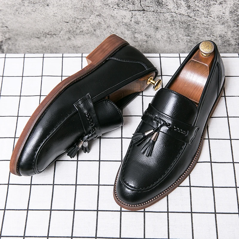 Leather Tassel Loafers