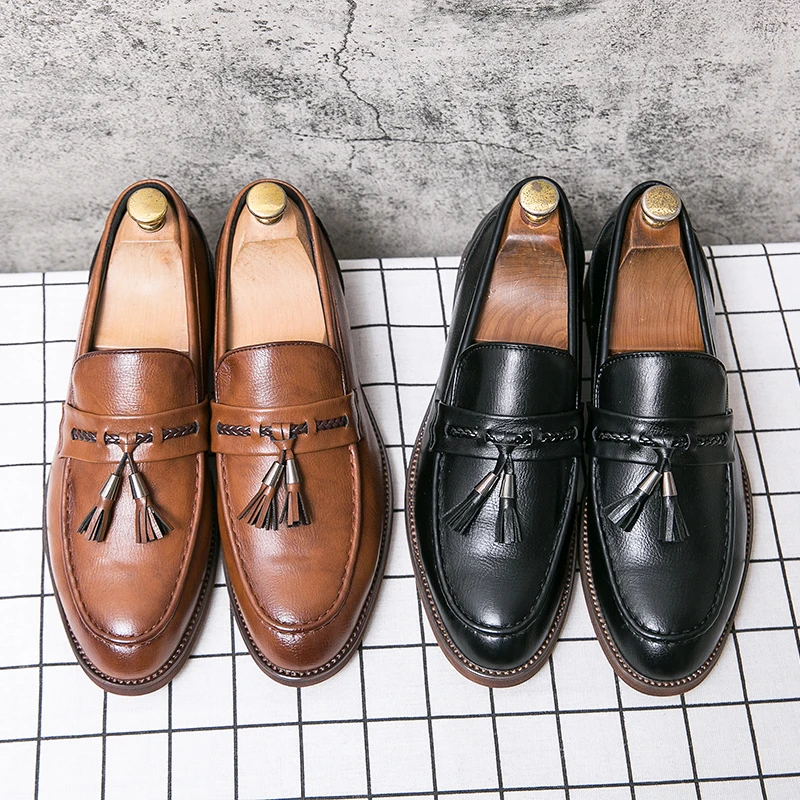Leather Tassel Loafers