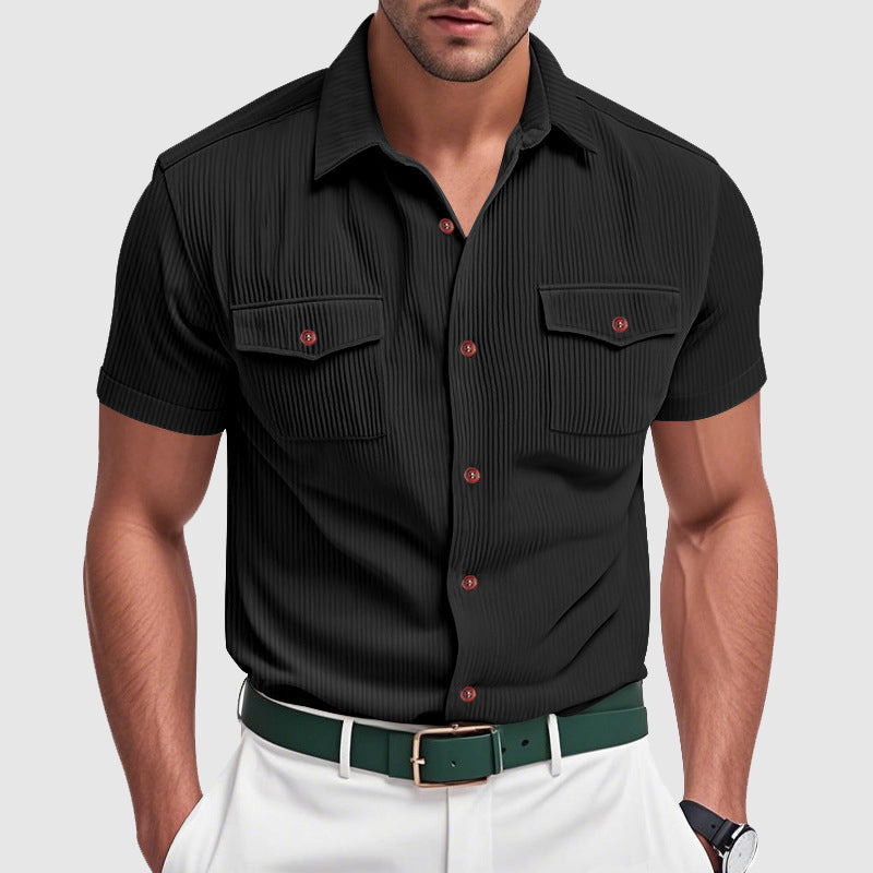Elegant Corduroy Men's Shirt