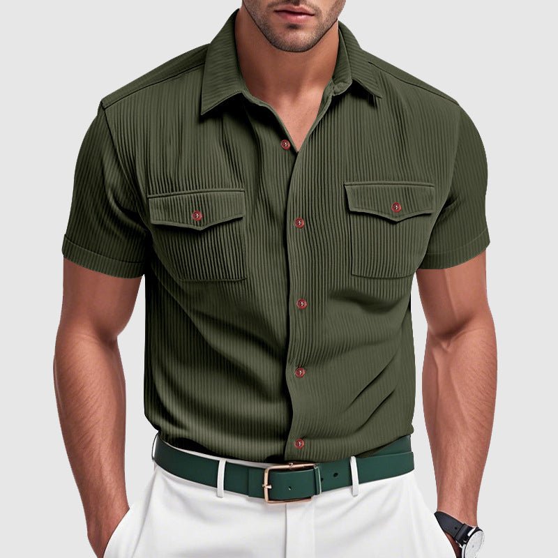 Elegant Corduroy Men's Shirt