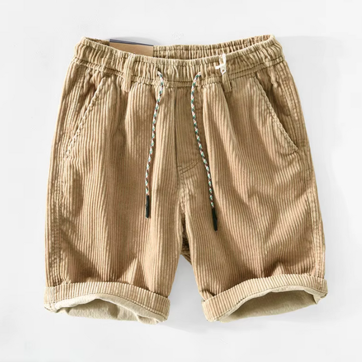 Relaxed Corduroy Turn-Up Shorts