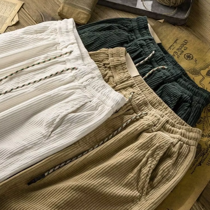 Relaxed Corduroy Turn-Up Shorts