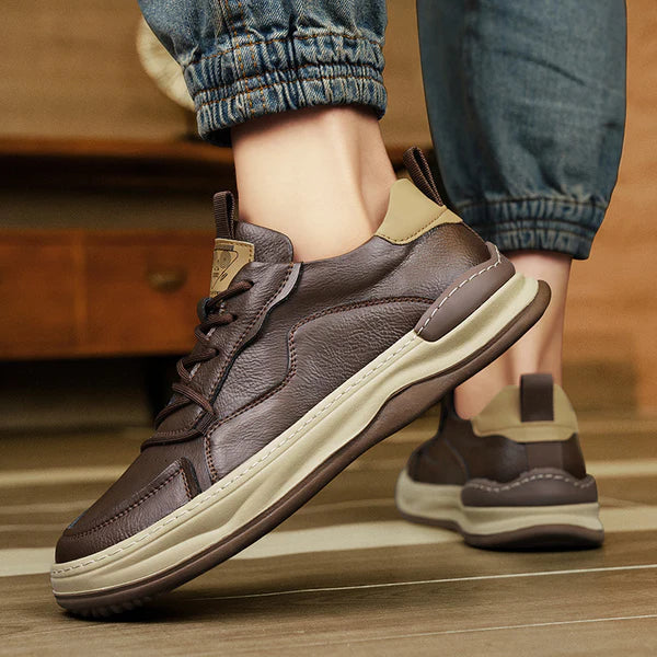 High-Sole Leather Shoes