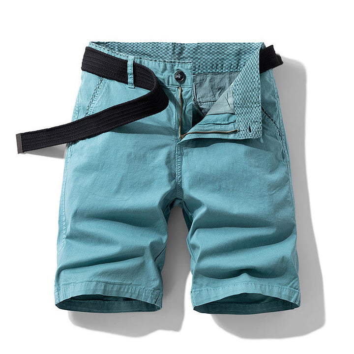 Garment-Washed Chino Shorts