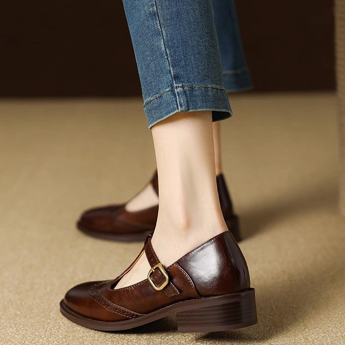 Brogue T-Bar Mary Janes