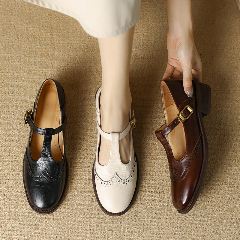 Brogue T-Bar Mary Janes