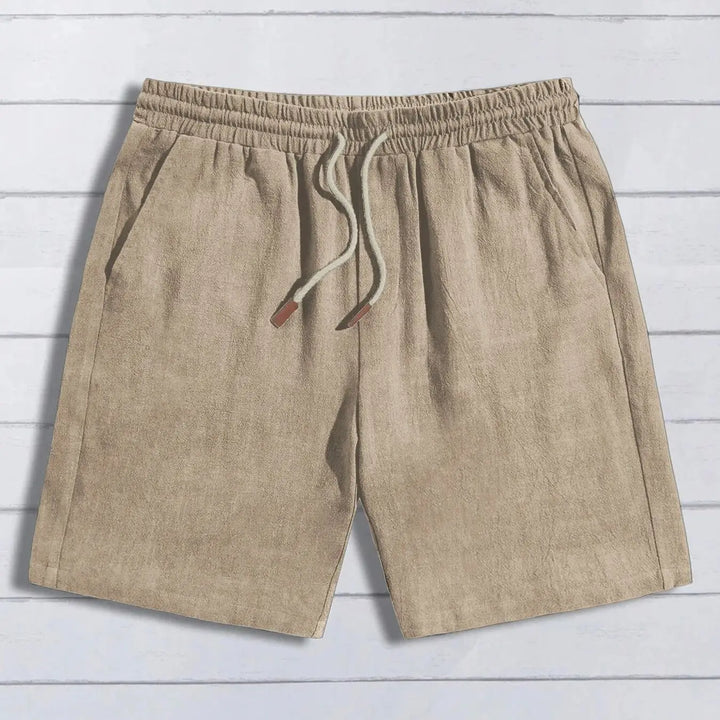 Relaxed Linen Drawstring Shorts