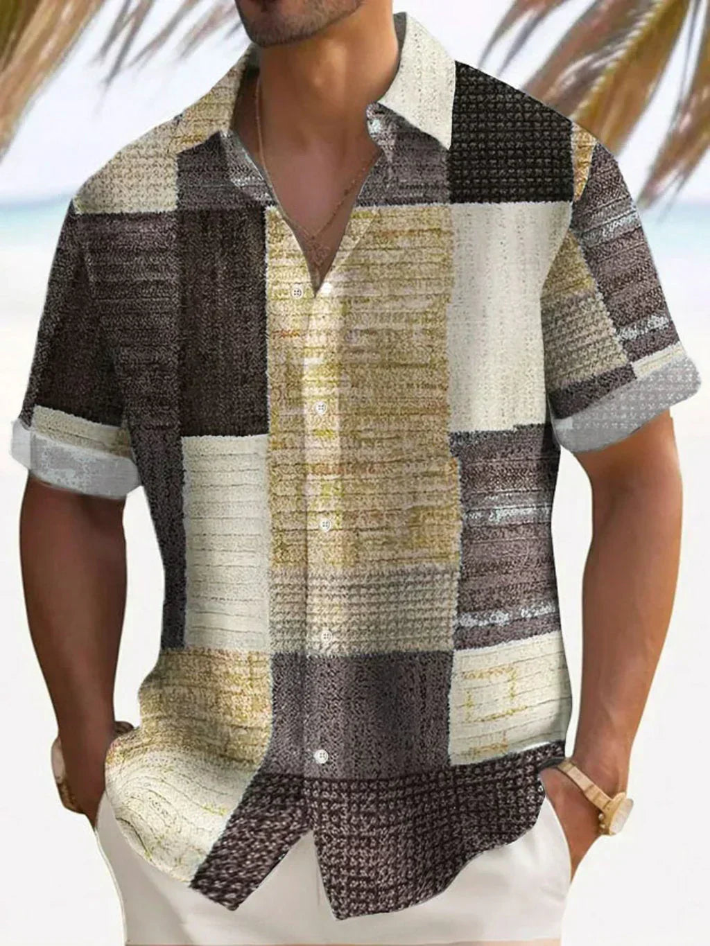 Elegant Patchwork Shirt
