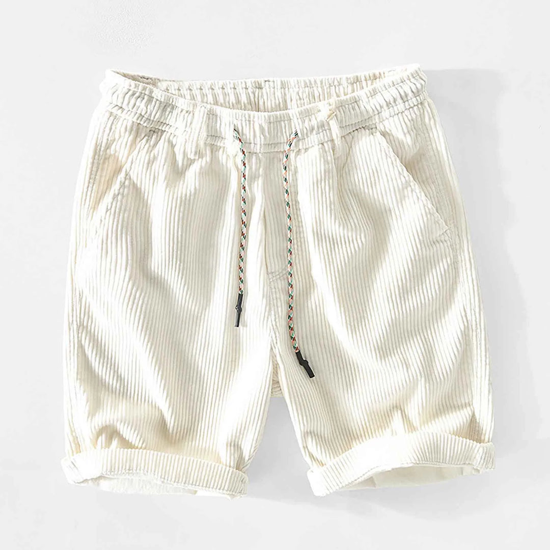Relaxed Corduroy Turn-Up Shorts
