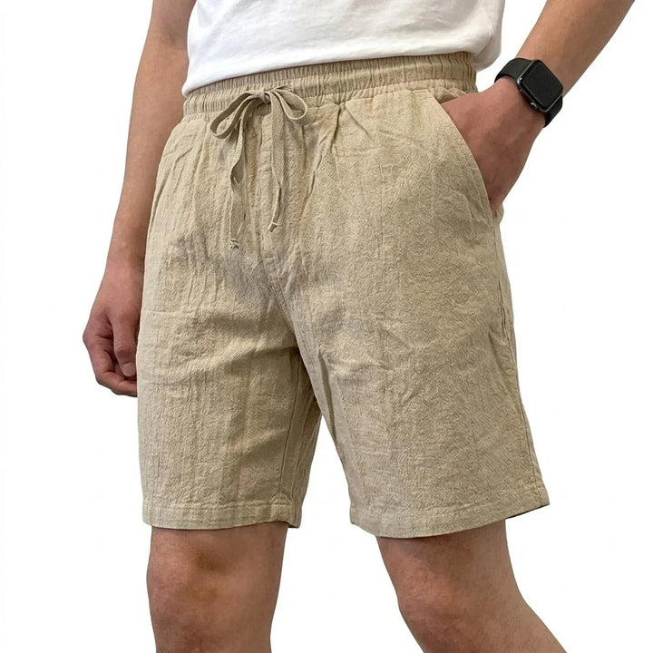 Crinkle Linen Drawstring Shorts