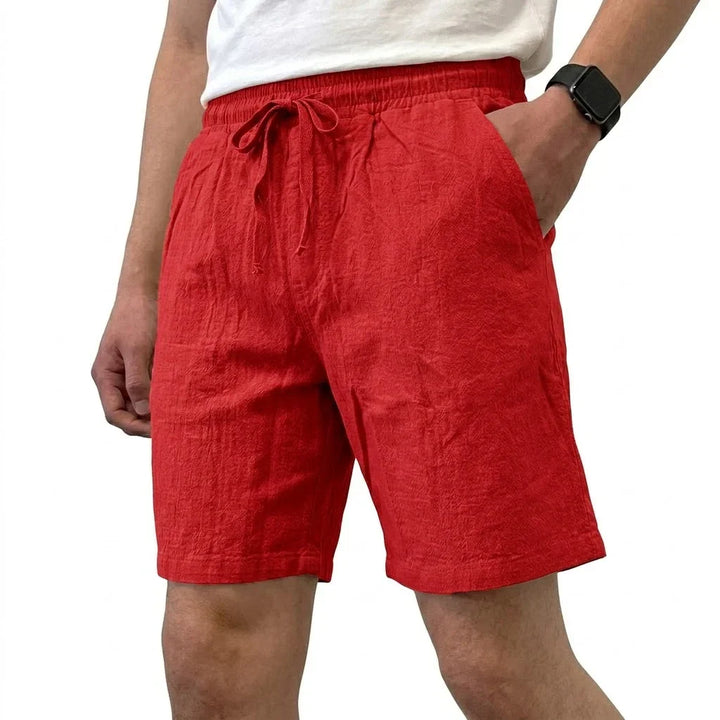 Crinkle Linen Drawstring Shorts