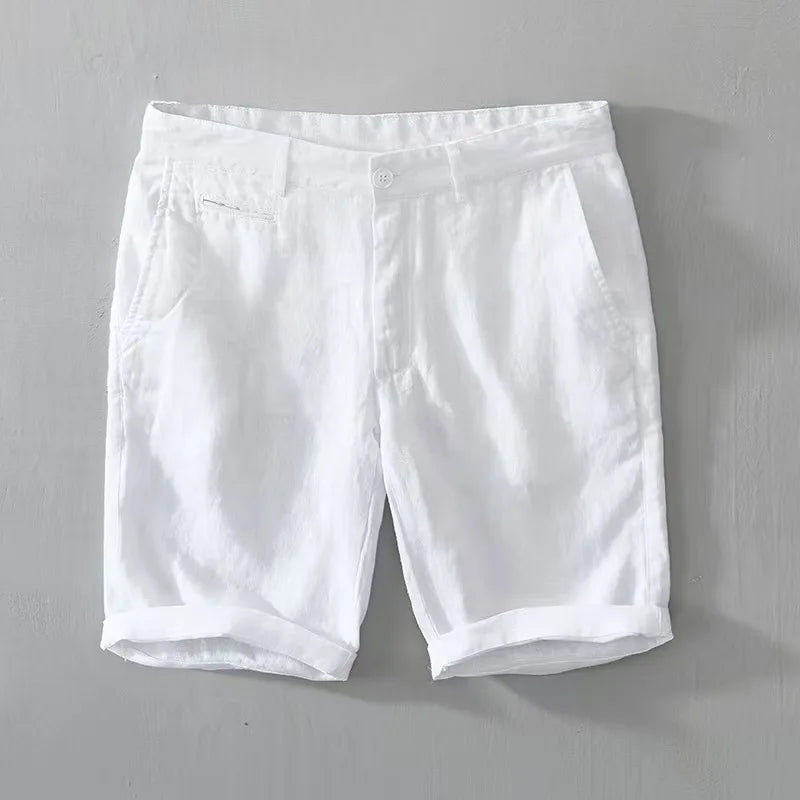 Classic Linen Turn-Up Shorts