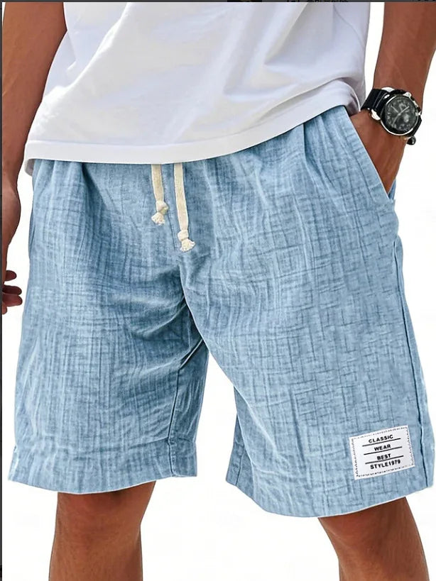 Crinkle Cotton Drawstring Shorts