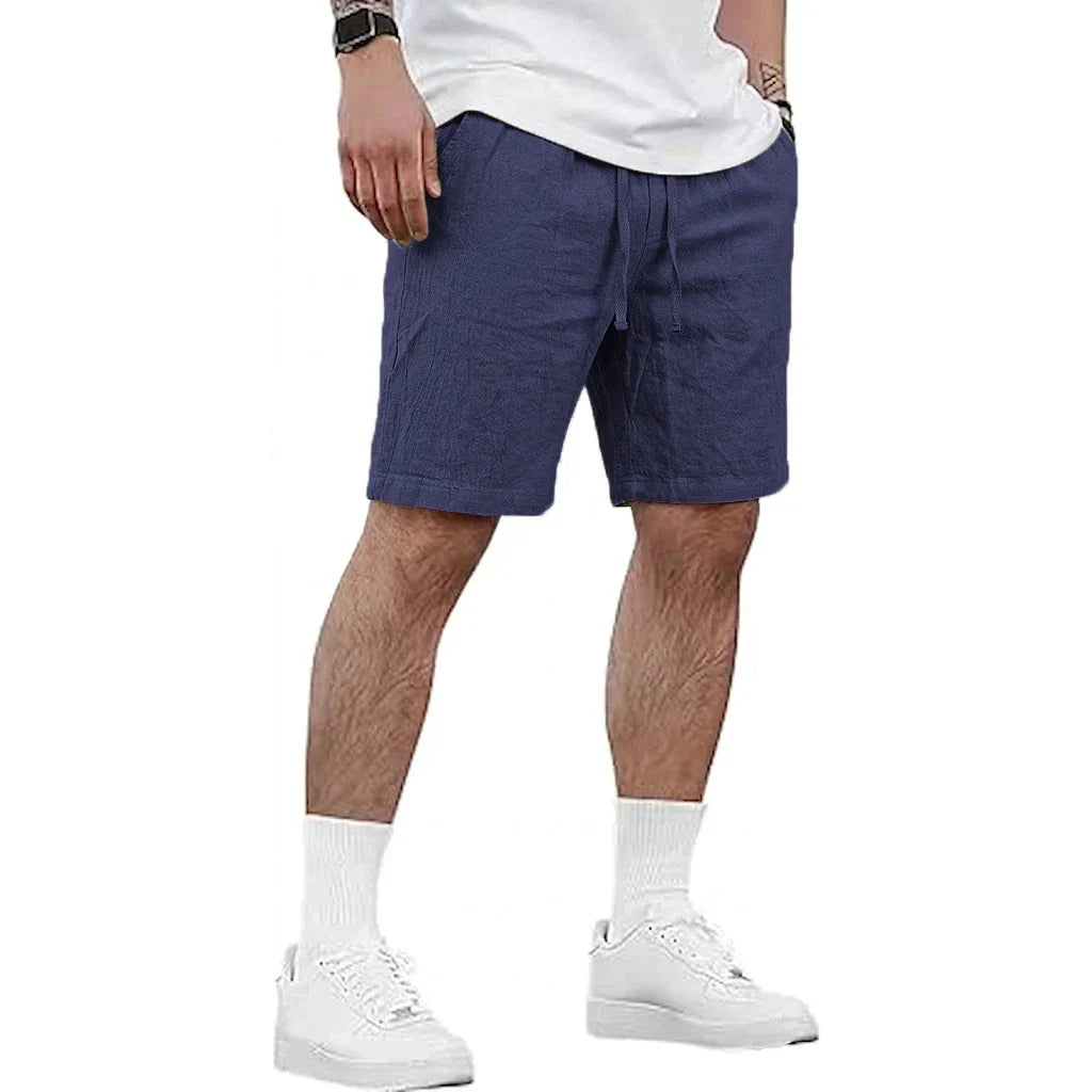 Pure Linen Drawstring Shorts