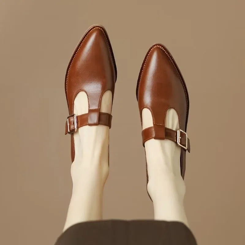 Two-Tone Pointed Block Heels