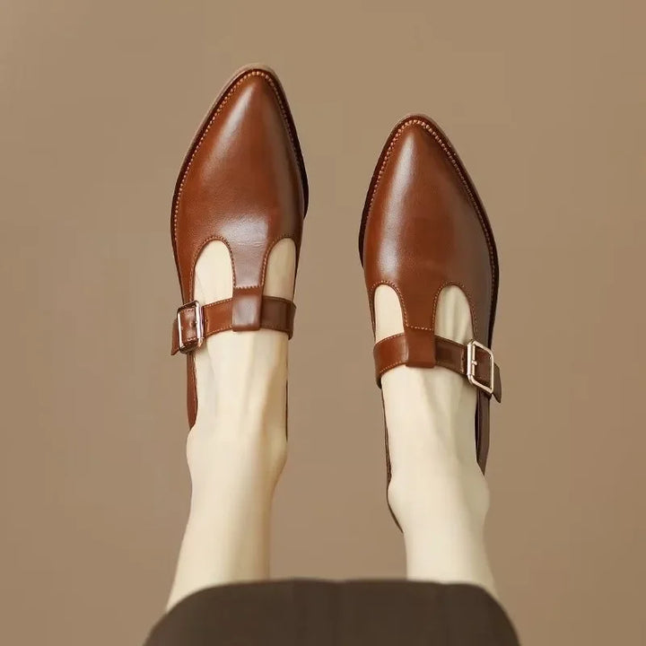 Two-Tone Pointed Block Heels
